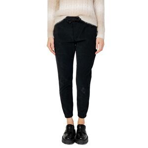 Hanny Deep Corduroy Joggers Pants Women Black Trousers